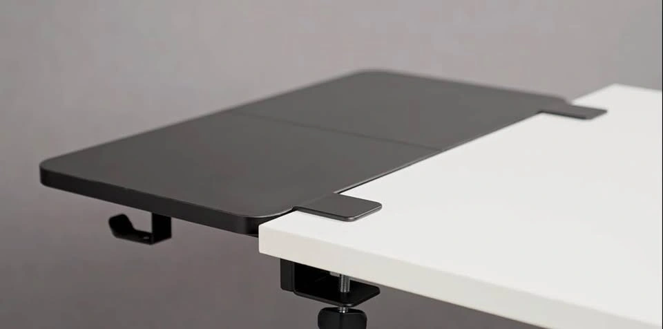 Desk Extension Tray with Storage Holders, Heavy-Duty Clamp - photo 3
