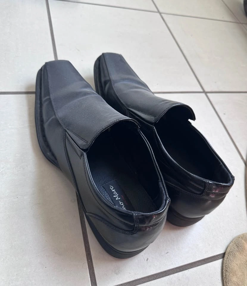 Bruno Marc Black Slip-On Dress Shoes - photo 2