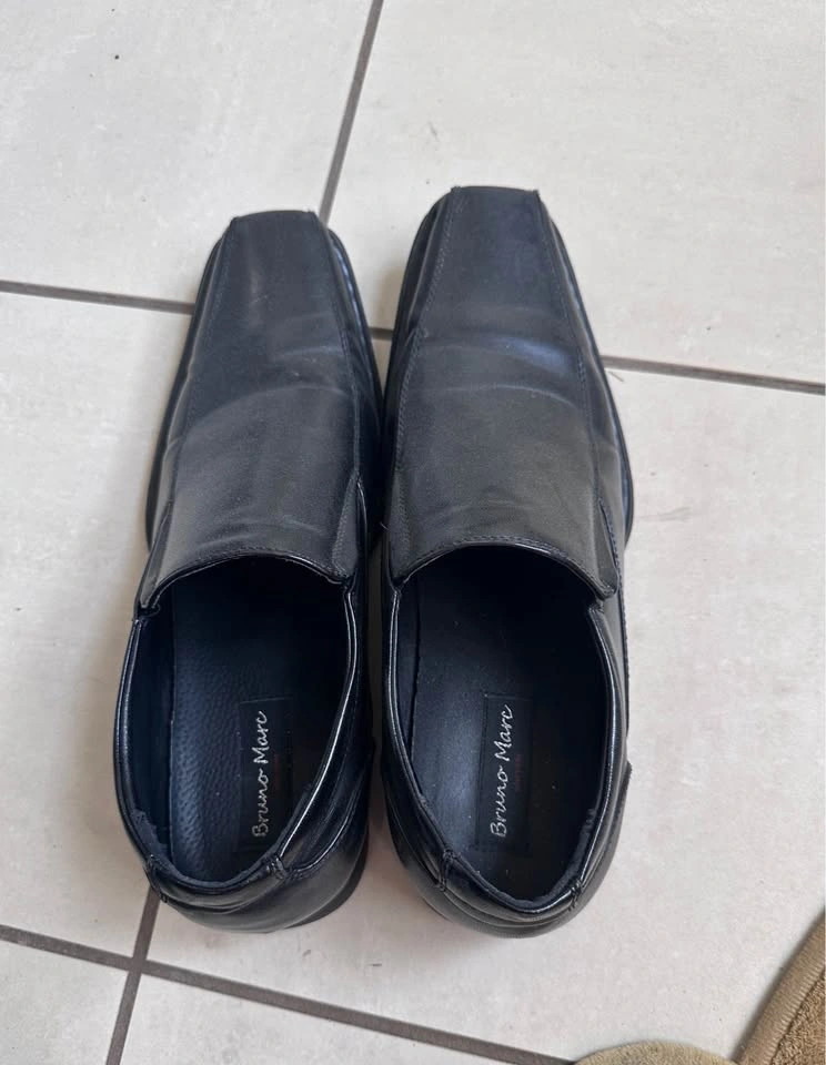 Bruno Marc Black Slip-On Dress Shoes - photo 4