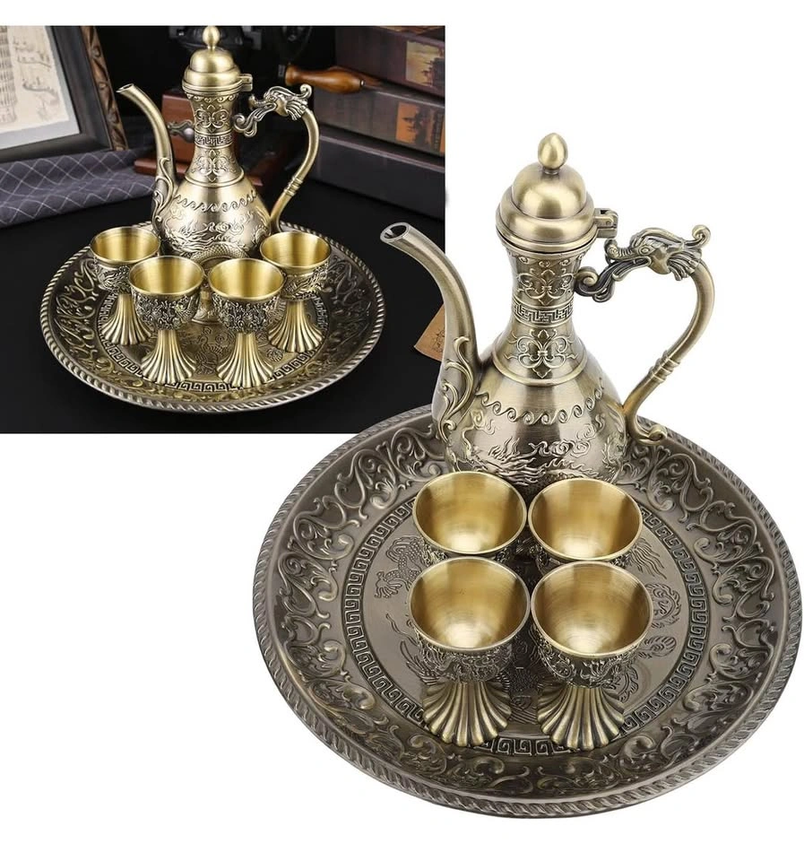 Set of Luxurious Turkish Coffee and Tea Set, Vintage Exquisite - photo 2