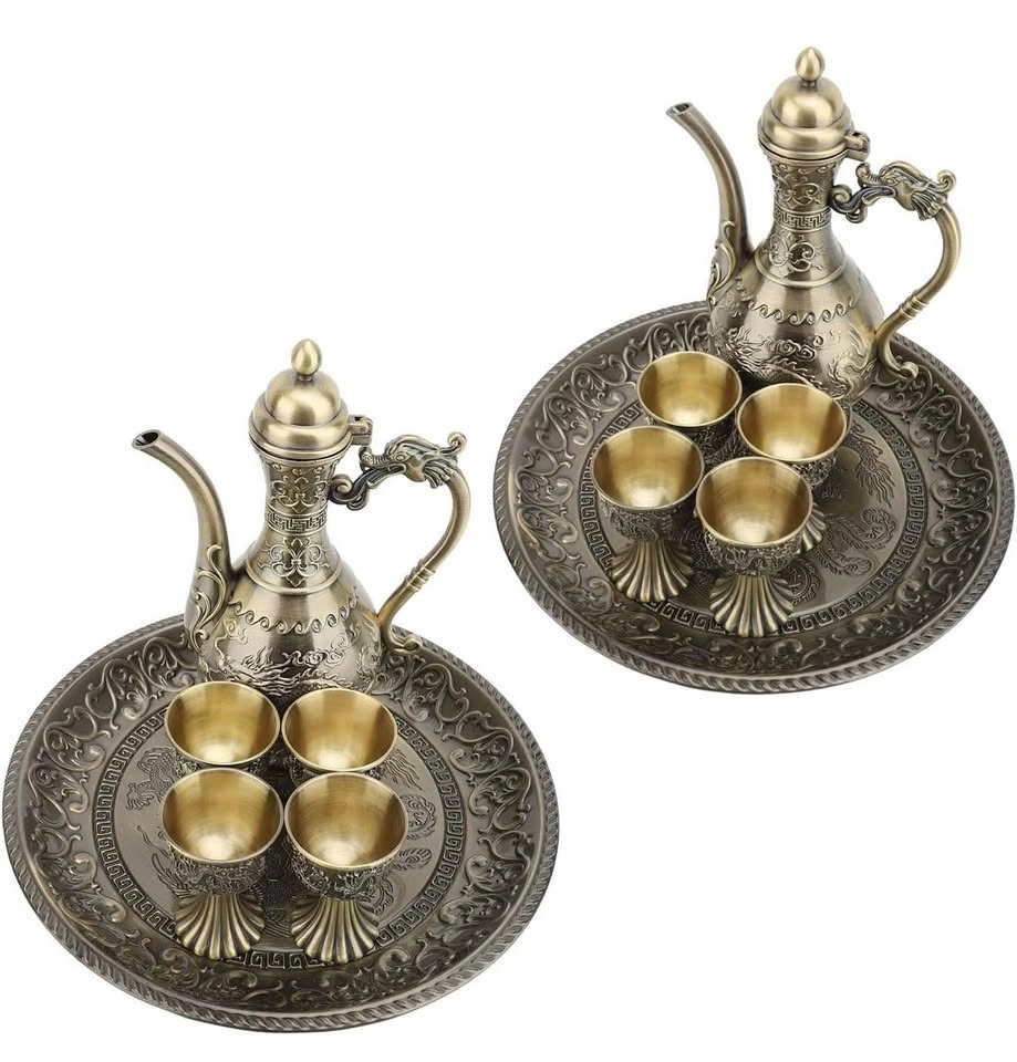 Set of Luxurious Turkish Coffee and Tea Set, Vintage Exquisite - photo 5