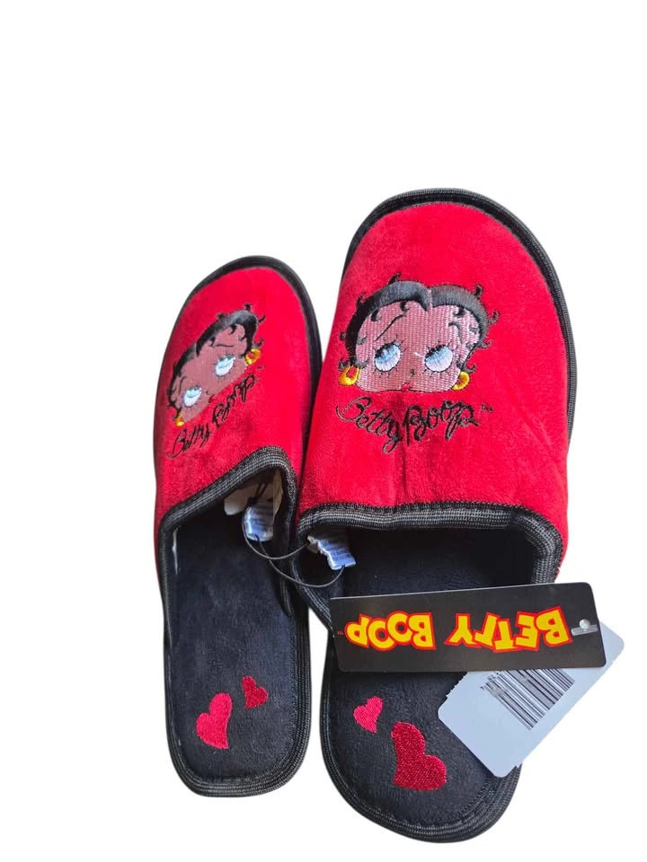 Betty Boop Red & Black Slippers Women’s Size 9-10 - photo 3