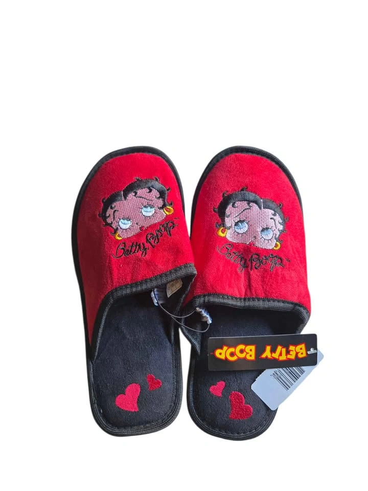 Betty Boop Red & Black Slippers Women’s Size 9-10 - photo 5