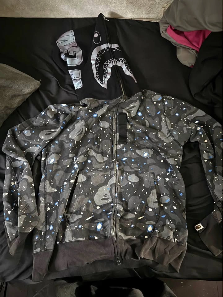 A Bathing Ape Bape Space Camo Hoodie Large
