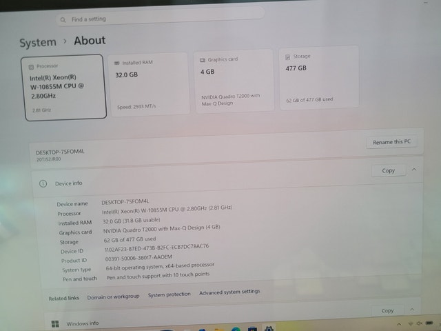 Lenovo ThinkPad P1 Gen 3 - Intel Xeon - photo 4