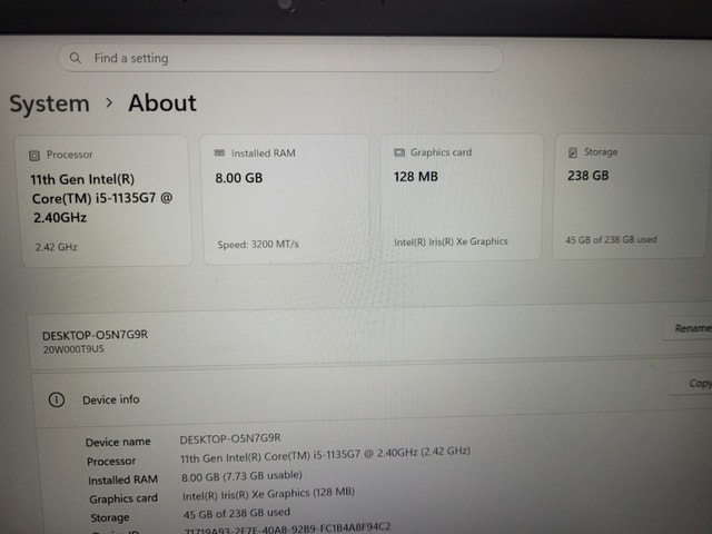 Laptop Lenovo T14 - Gen 2 - i5 11th Generation - photo 3