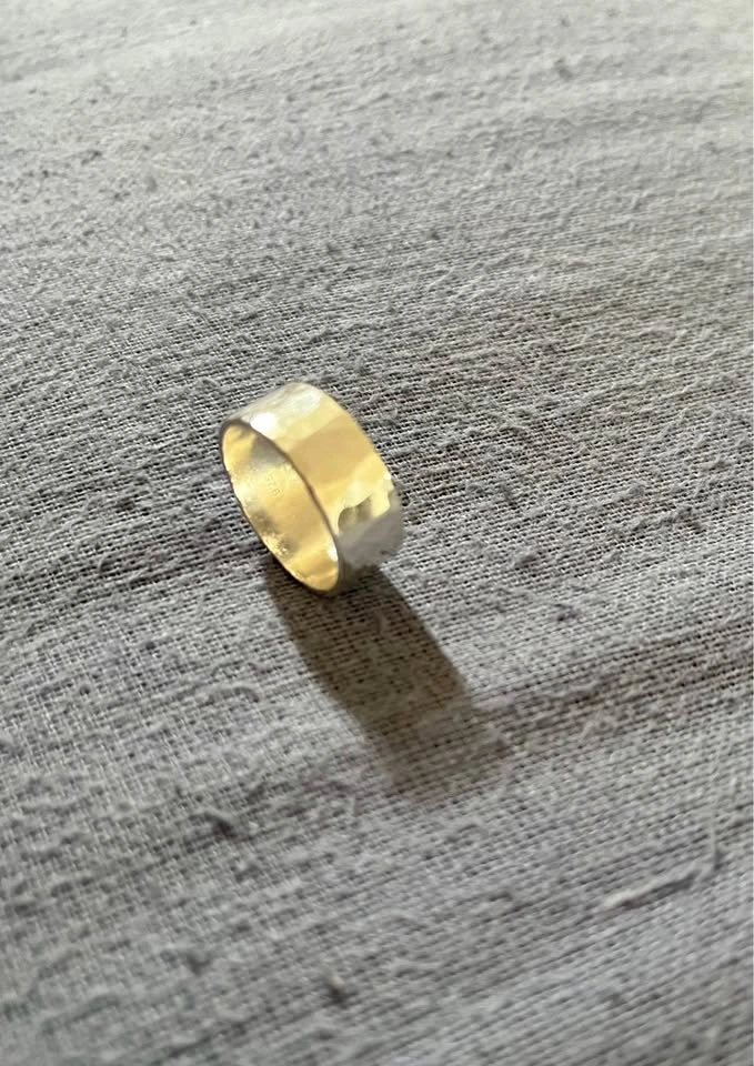 Hand made Sterling Silver Hammered Ring - photo 4