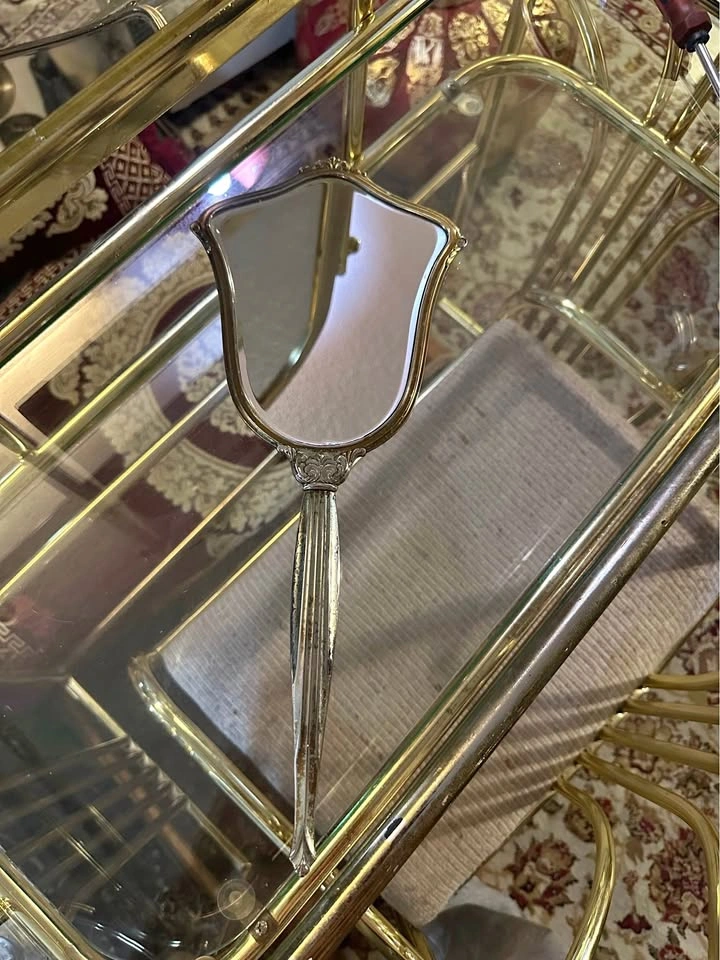 Regency Gold/Brass Hand Held Mirror