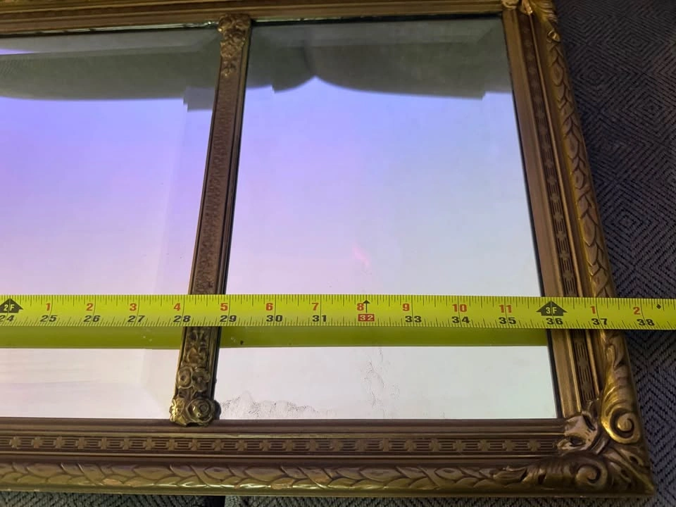 Antique art deco overmantle mirror - photo 3