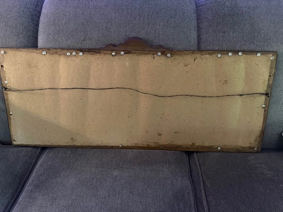 Antique art deco overmantle mirror - photo 4