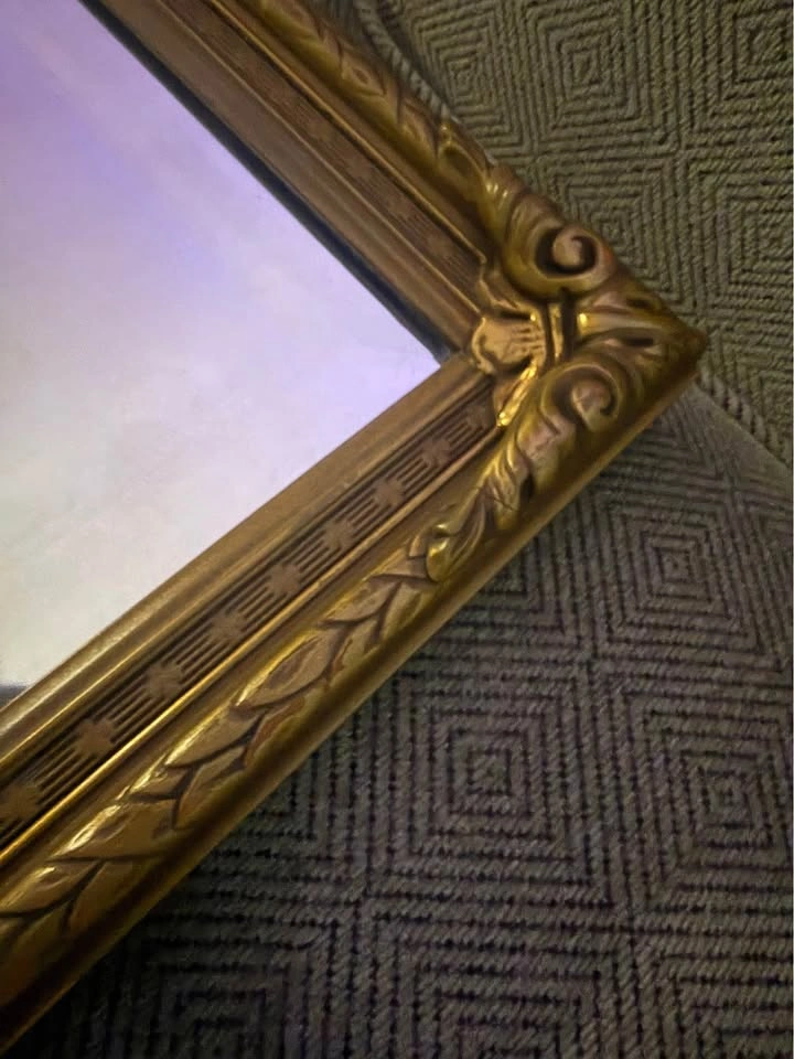 Antique art deco overmantle mirror - photo 5