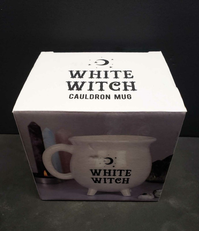 New Ceramic Mug. White Witch Cauldron - photo 2