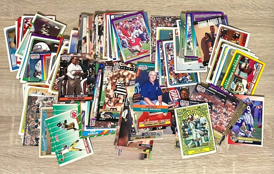 Vintage NFL Football Cards Lot HOF Stars Barry Sanders Jerry Ric - photo 4