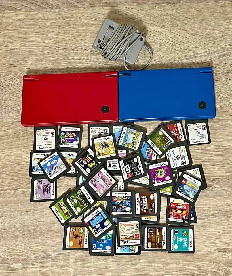2 Nintendo DSi Handheld Consoles With Games Bundle