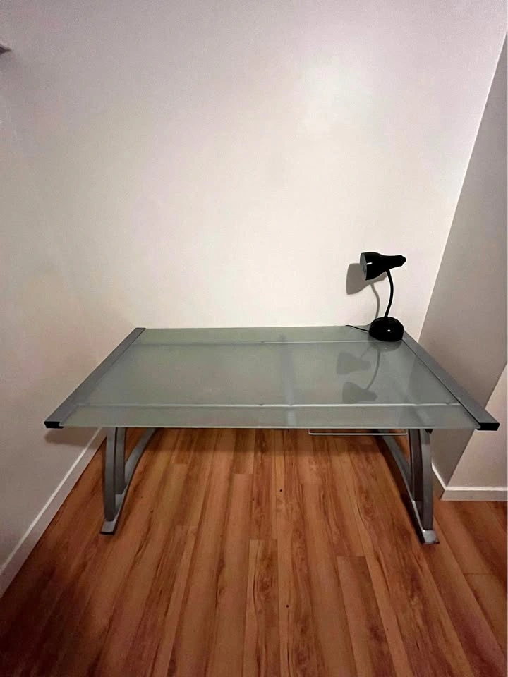 Glass top desk