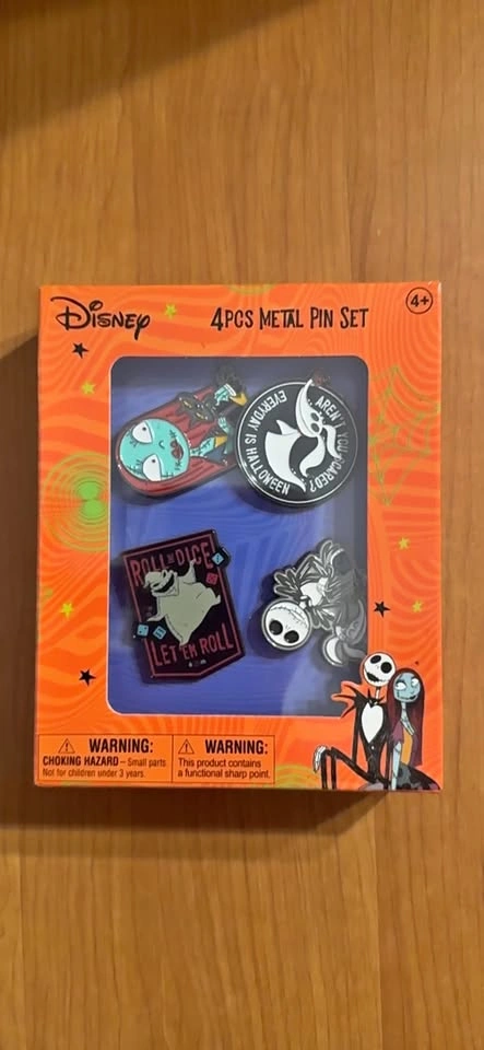 Disney Nightmare Before Christmas 4PC Metal Pin Set