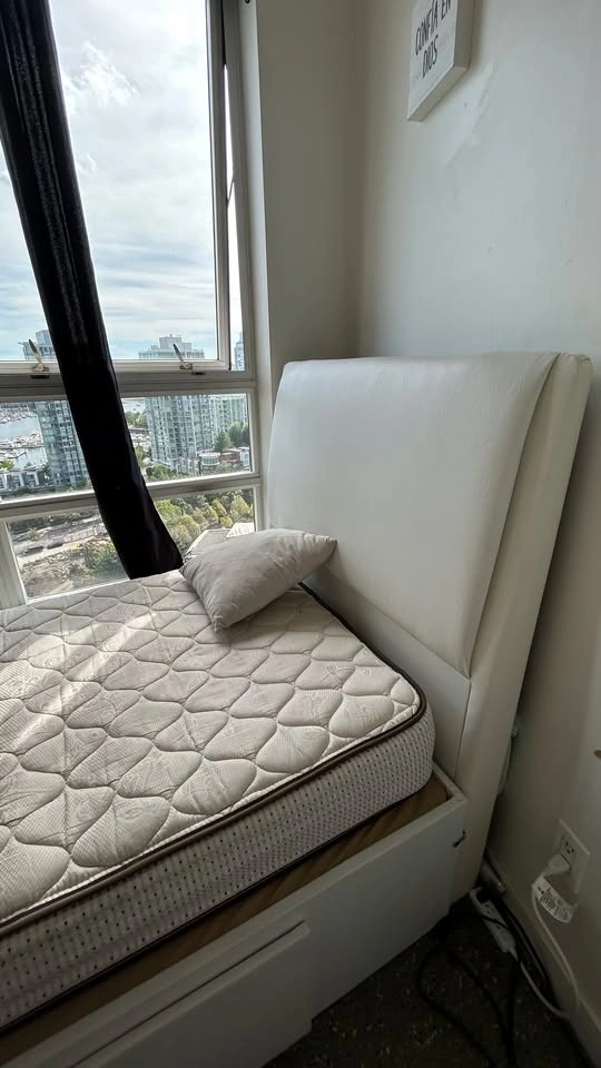 Twin Bed Frame + Mattress | Storage Drawers | $150 FIRM - photo 2
