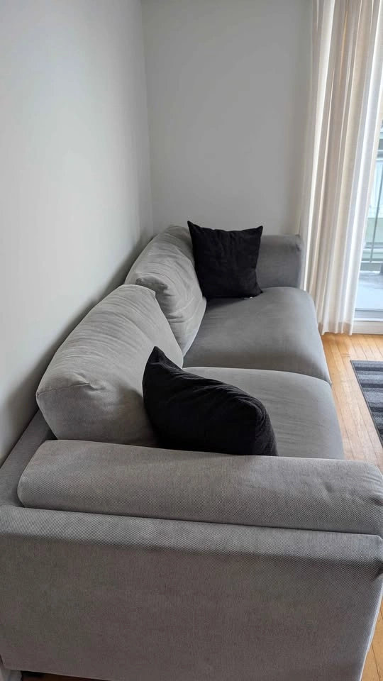 Light Gray Fabric Sofa - photo 2