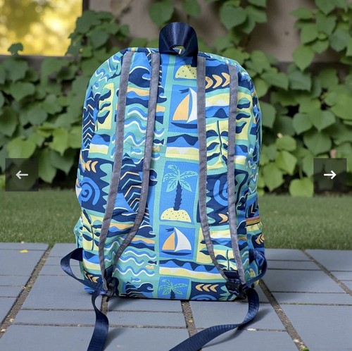 Unisex Kids Tropical Geometric Backpack Blue Green Yellow - photo 3