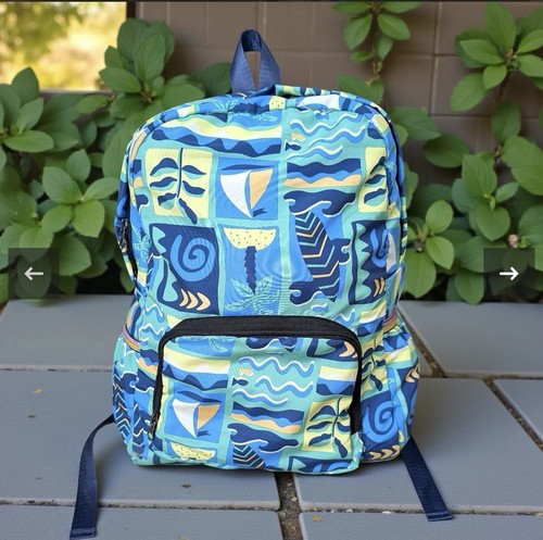 Unisex Kids Tropical Geometric Backpack Blue Green Yellow - photo 5