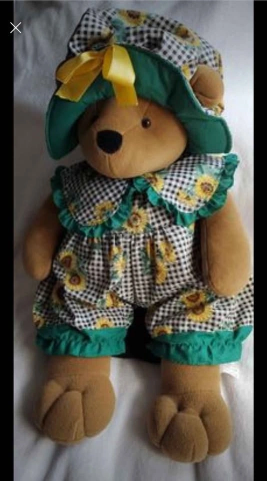 Vintage RUSS BERRIE Sunflower Teddy Bear Soft Plush Toy 19" Tall - photo 5