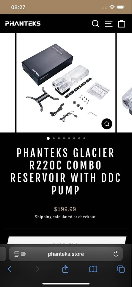 New Phanteks Glacier R220C Reservoir with DDC Pump - photo 3