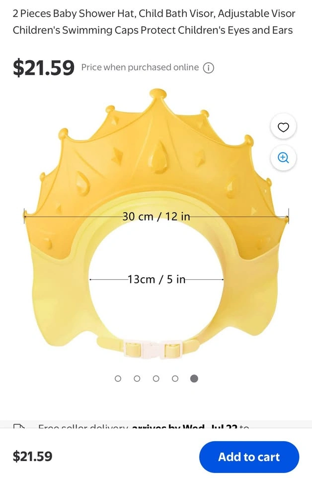 2 Pieces Baby Adjustable Shower Hat - photo 3