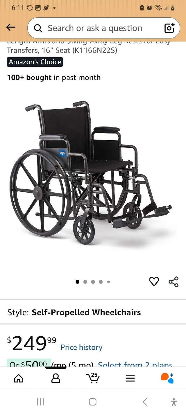 Brand new Medline Wheelchair for sale