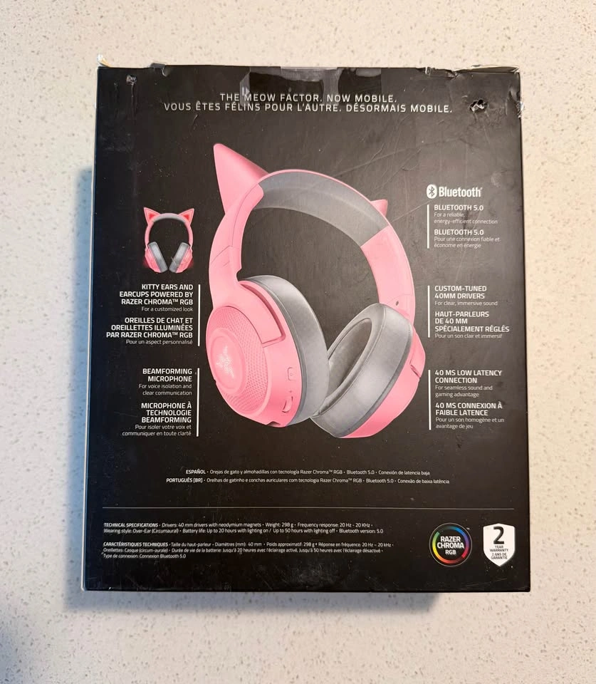 Brand New Razer Kraken Kitty Bluetooth Headphone - photo 2