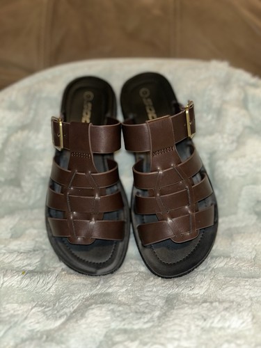 Soda Brown Strappy Buckle Women's Sandals Synthetic Upper - photo 5