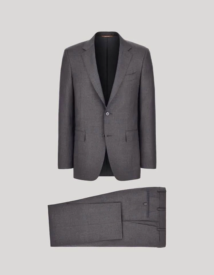 Canali Charcoal Grey 100% Wool Suit Size EU 46/31 (US 36/31) - photo 3