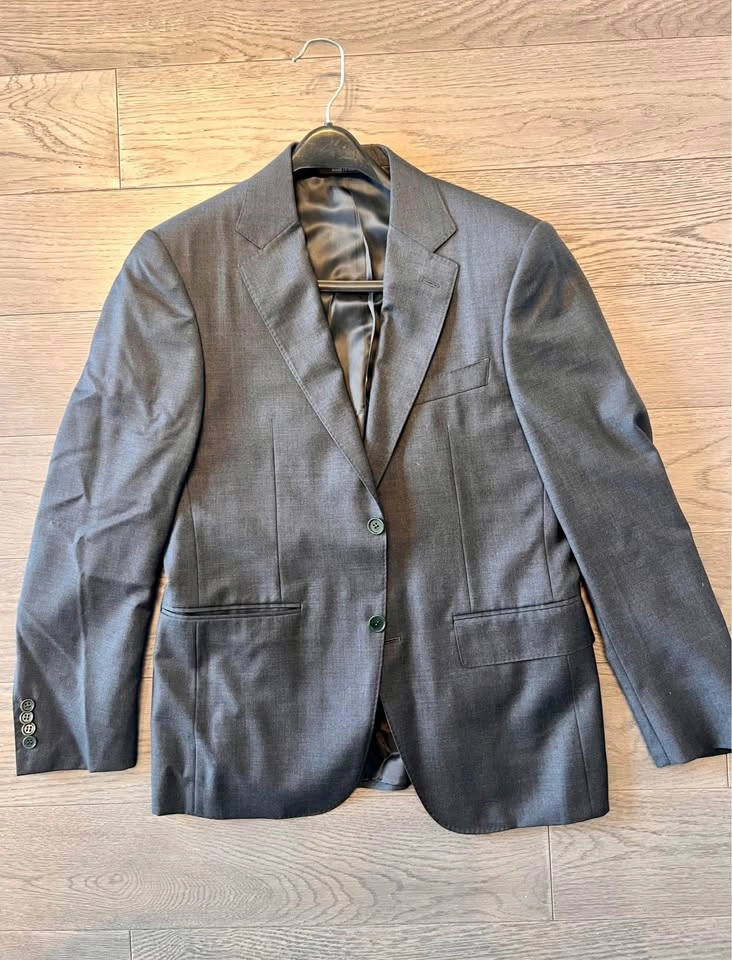 Canali Charcoal Grey 100% Wool Suit Size EU 46/31 (US 36/31) - photo 4