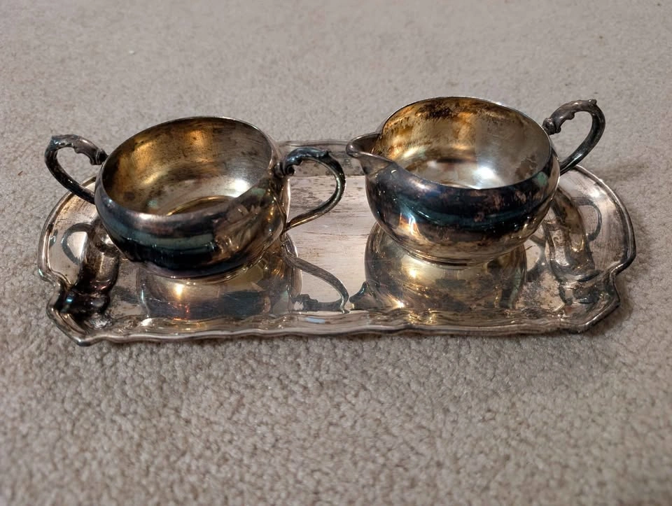 Vintage Silver-Plated Tea Set with Tray - photo 2