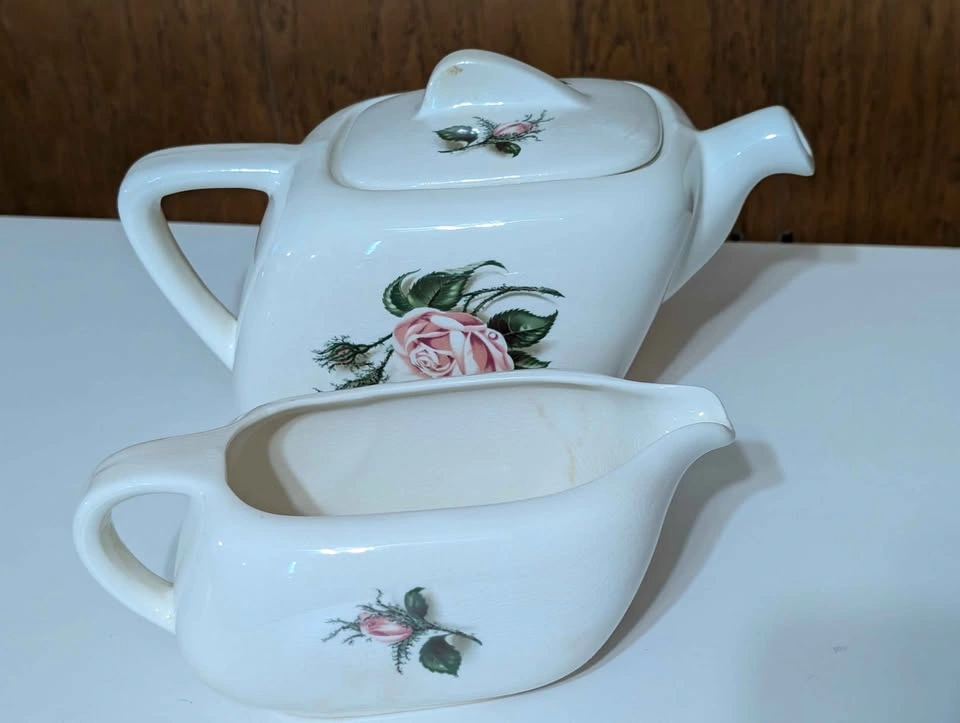 Moss Rose Teapot and Creamer Set - photo 2