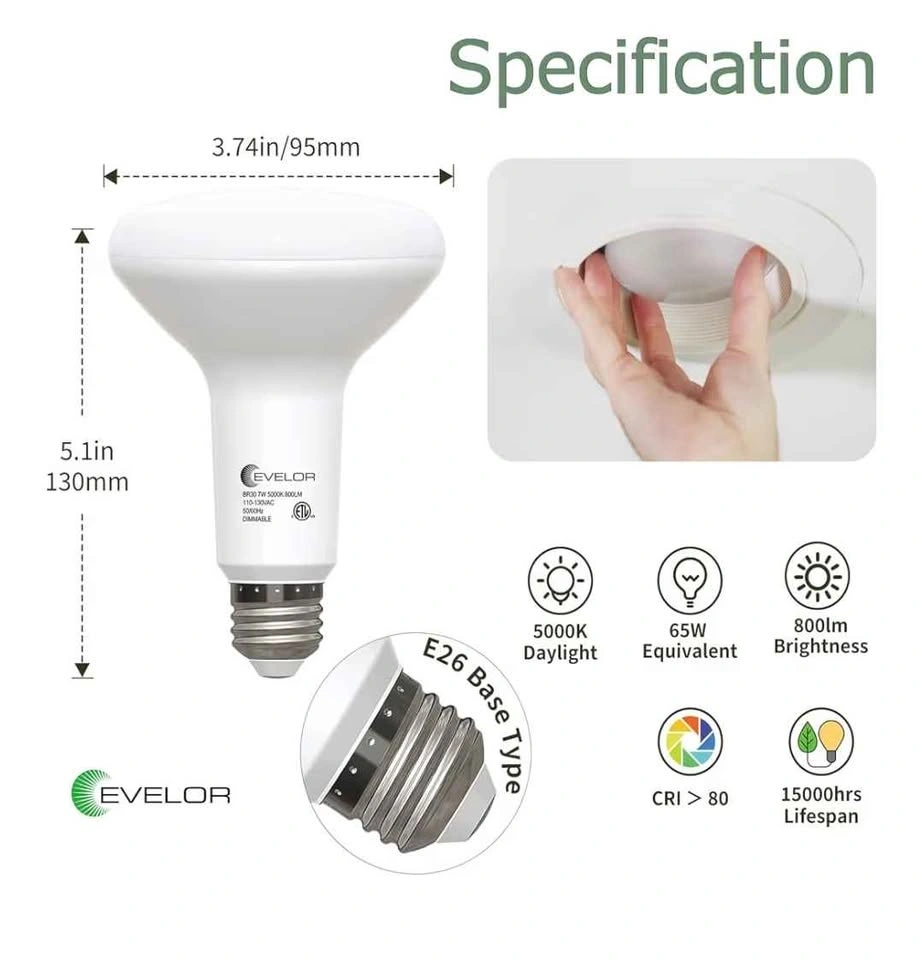 Evelor BR30 LED Light Bulbs (6 Pack) - photo 3