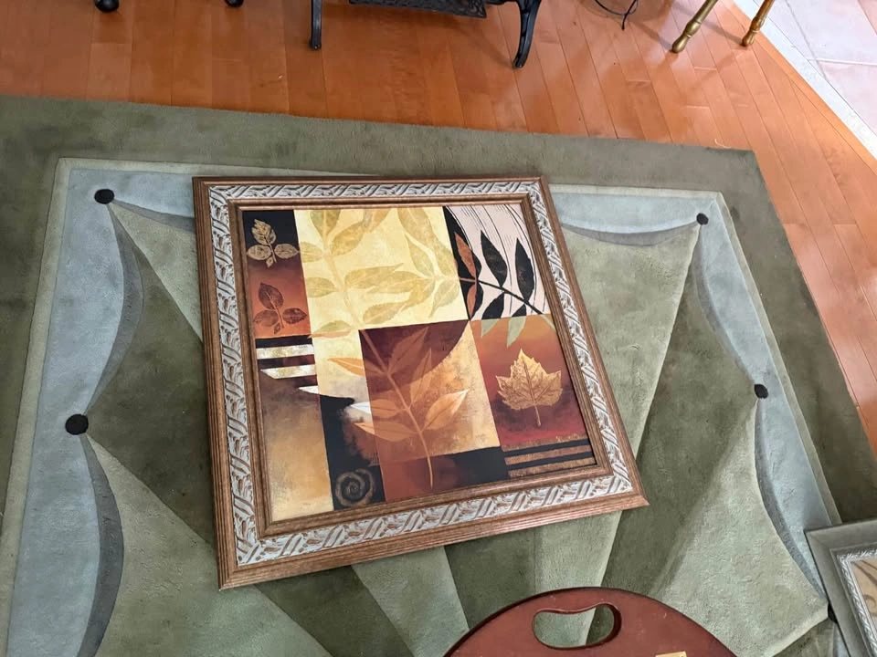 Set of 2 Framed Wall Art - Autumn Leaves & Floral Designs - photo 2