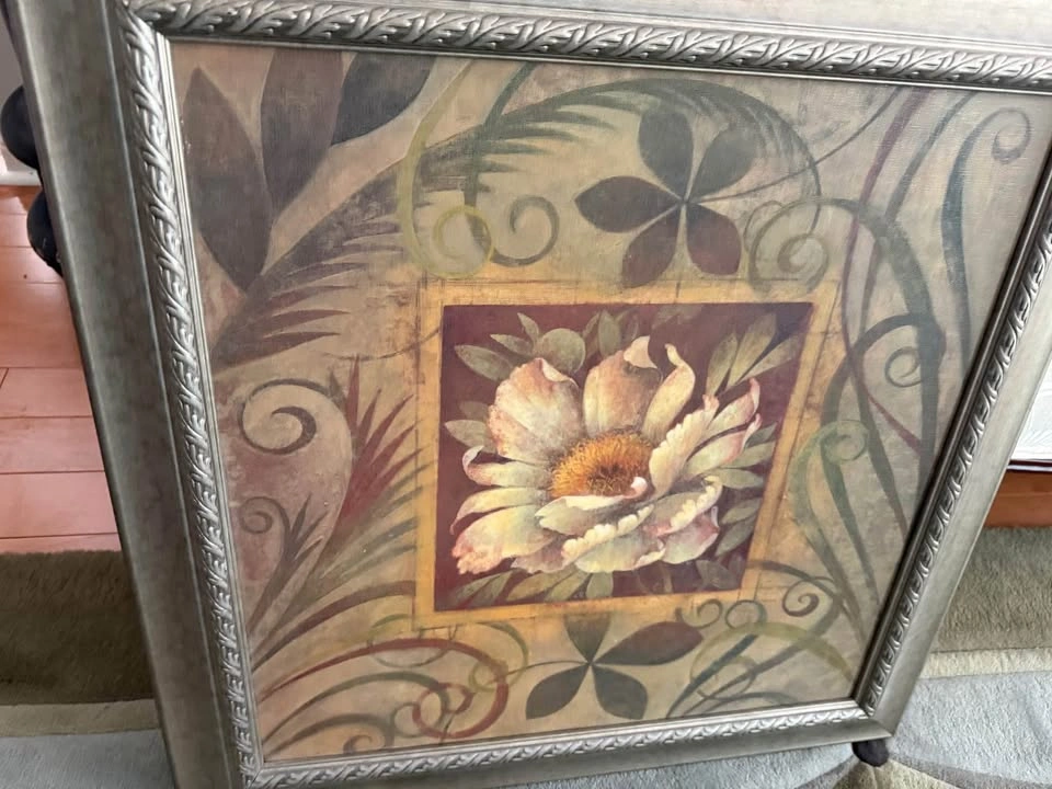 Set of 2 Framed Wall Art - Autumn Leaves & Floral Designs - photo 3