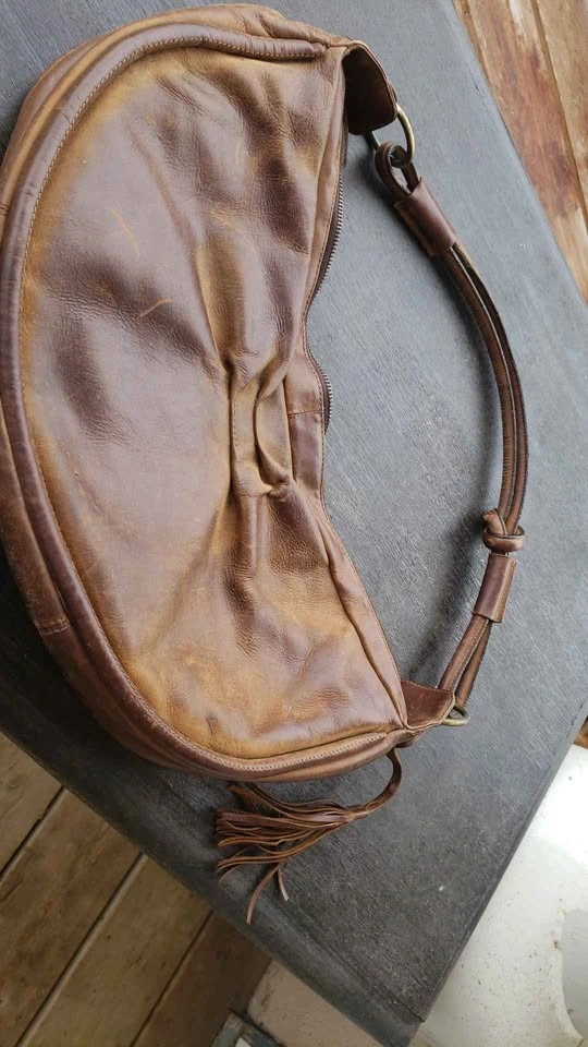 Buffalo hide purse