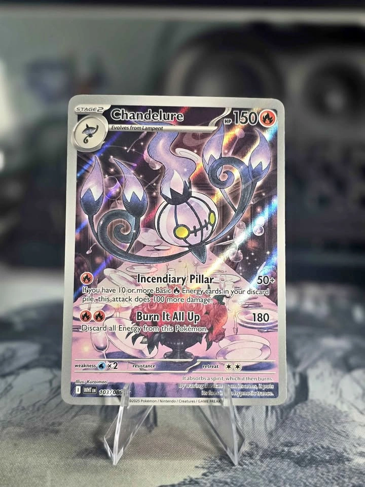 Pokémon Chandelure 103/086 Card White Flare