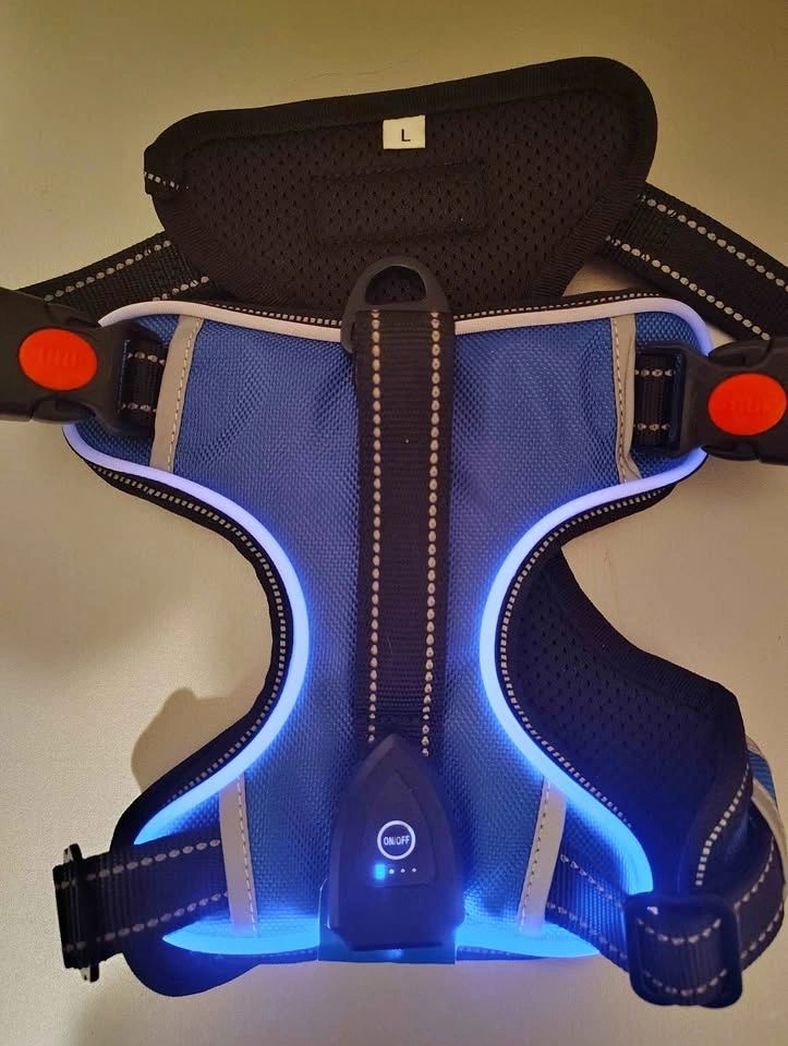 LED Reflective Dog Harness - Size Large