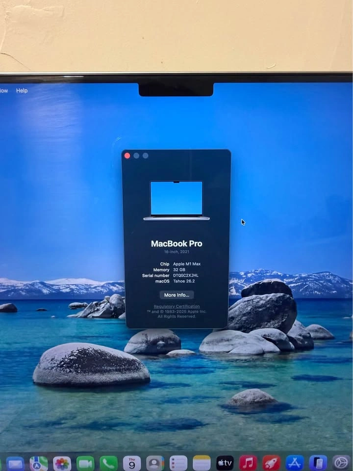 2021 16” Apple M1 Max MacBook Pro, 32GB RAM, 1TB Storage - photo 4