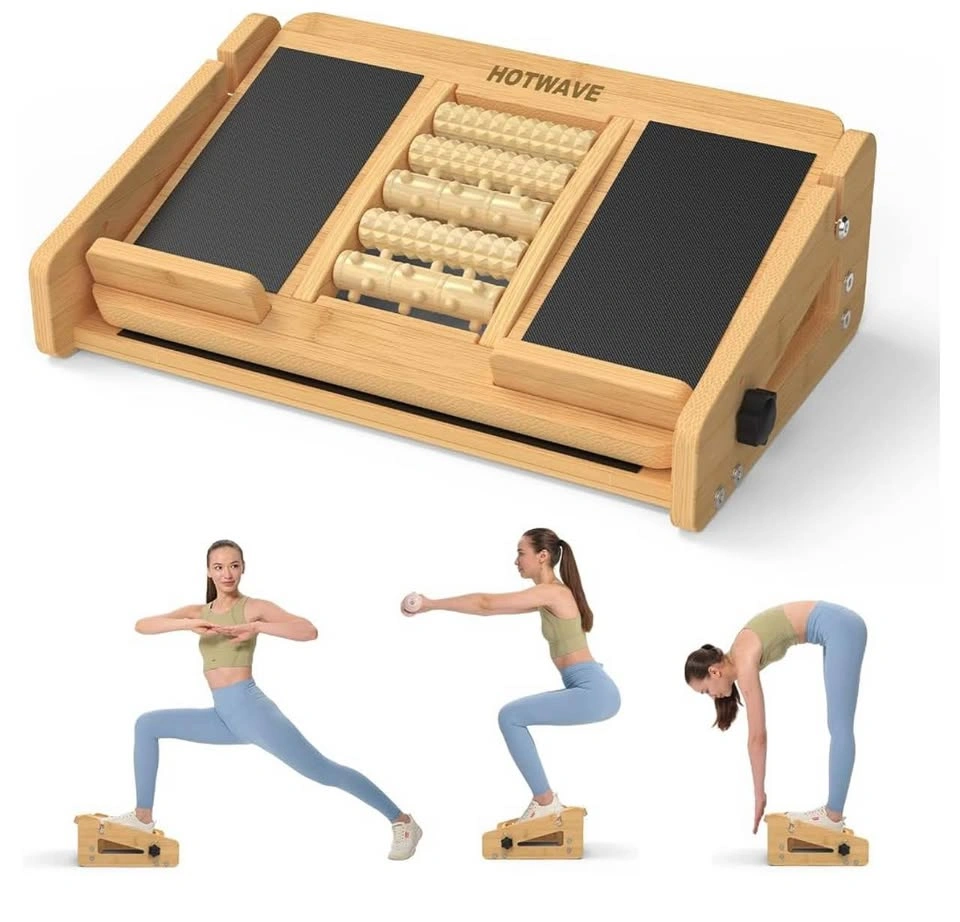 Bamboo Calf Stretcher Slant Board – Adjustable 15°/20° - photo 2