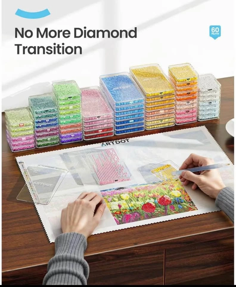 60 PCS Stackable Diamond Painting Storage Trays - photo 2