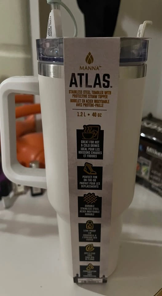 Manna Atlas 40 oz Stainless Steel Tumbler (White) – Brand New - photo 2