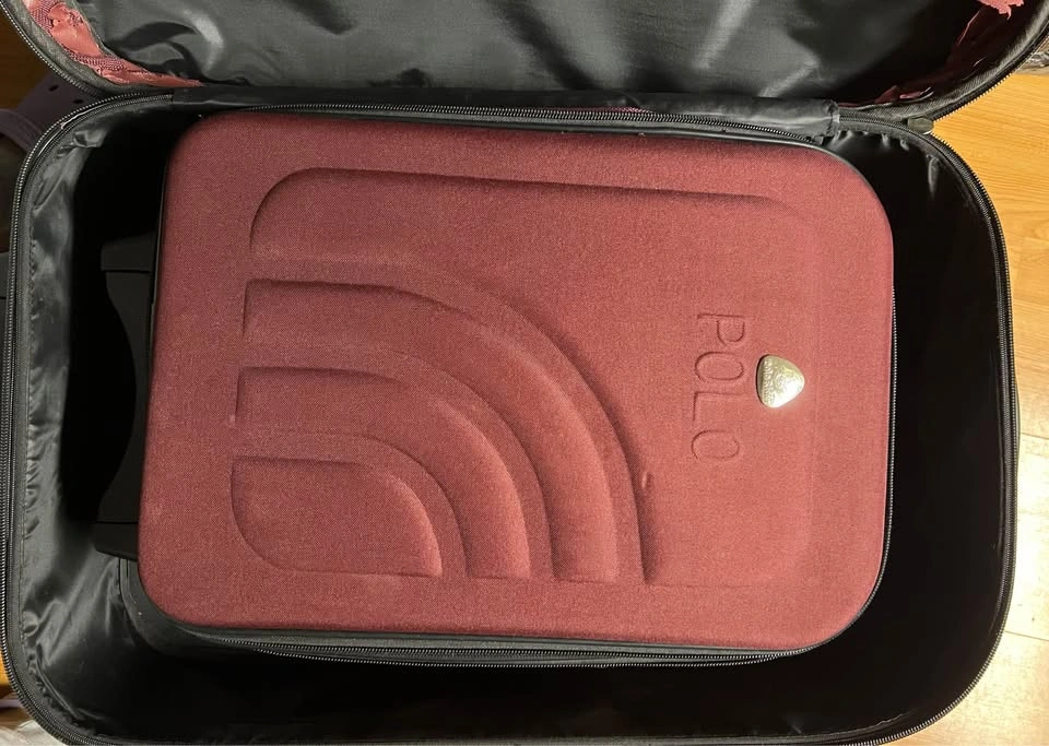 2-Piece Maroon POLO Luggage Set (Large & Carry-On) - photo 4