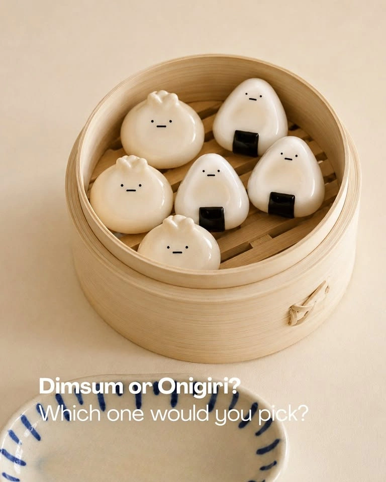 Handmade Onigiri and Dimsum Phone Grips kindle grips