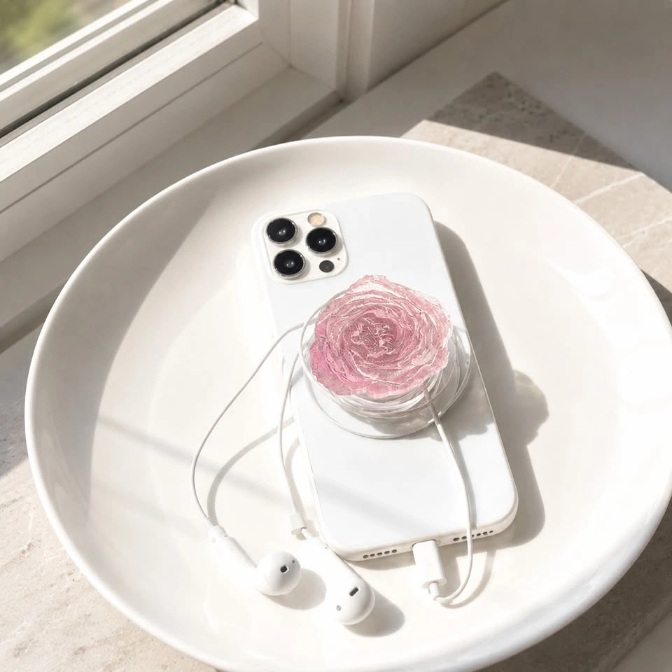 Rose flower phone grip kindle grip - photo 3