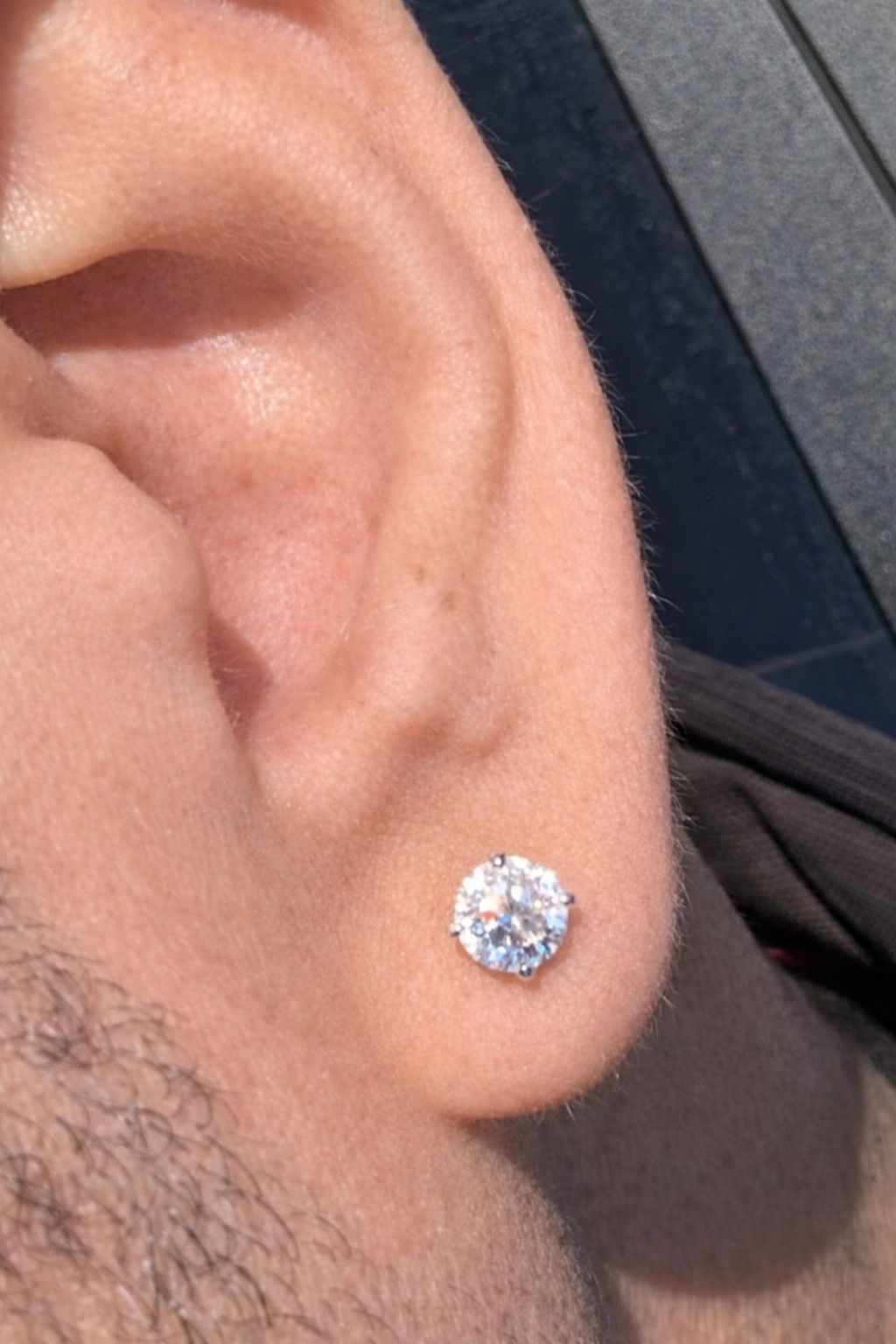 2ctw Lab Diamond Stud Earrings (1ct Each) – F VS1 – 14K White Go - photo 2