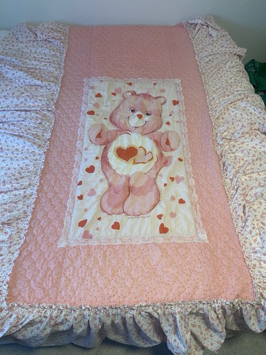 Vintage Care Bears Love-A-Lot Bear Twin Size Quilt - photo 2