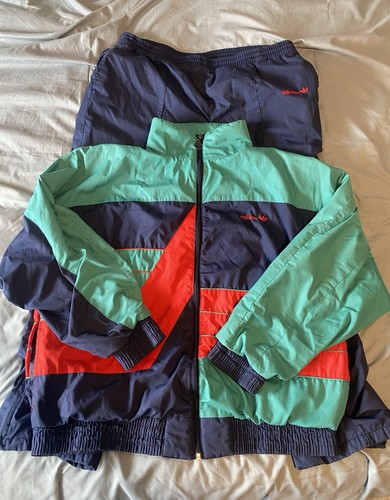 Vintage 80s Adidas Trefoil Color-block Tracksuit Men’s Large - photo 2